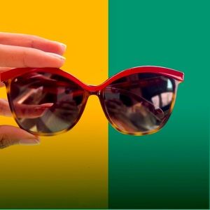 Fendi Women’s Tortoise & Red Sunglasses